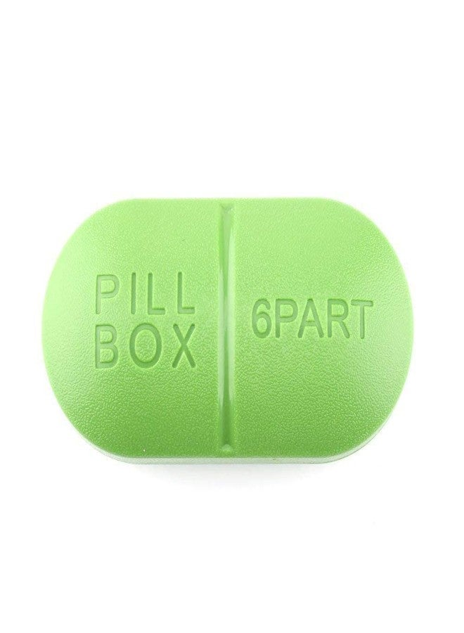 GION Travel Pill Organizer 6 Compartment Portable Pill Box Small Medicine Vitamin Storage Box with Compartments Pill Dispenser (1Pcs) - Image 1